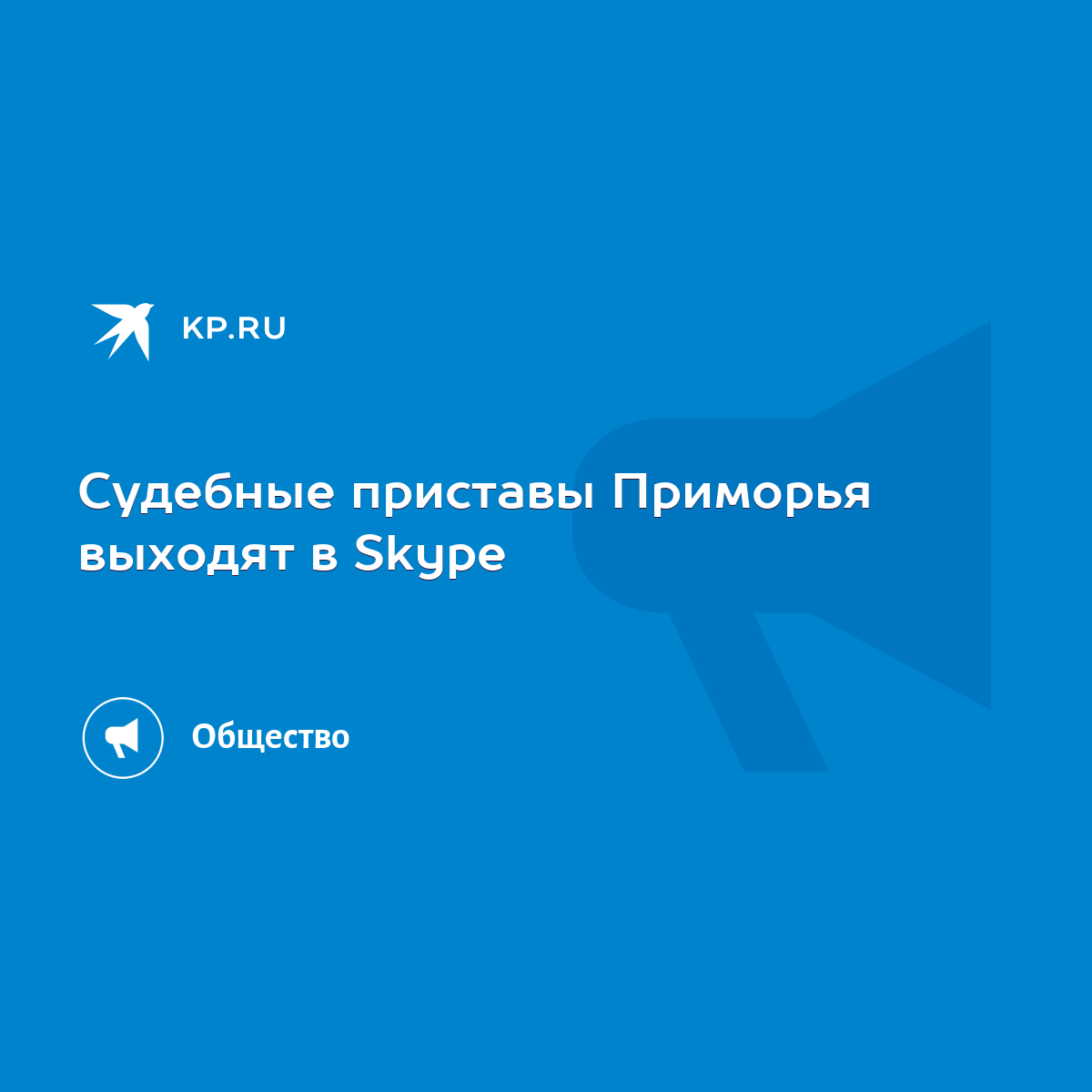 Судебные приставы Приморья выходят в Skype - KP.RU