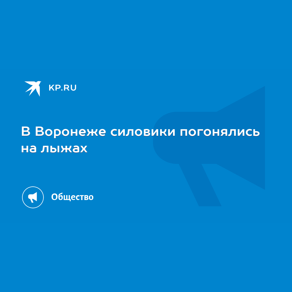 В Воронеже силовики погонялись на лыжах - KP.RU