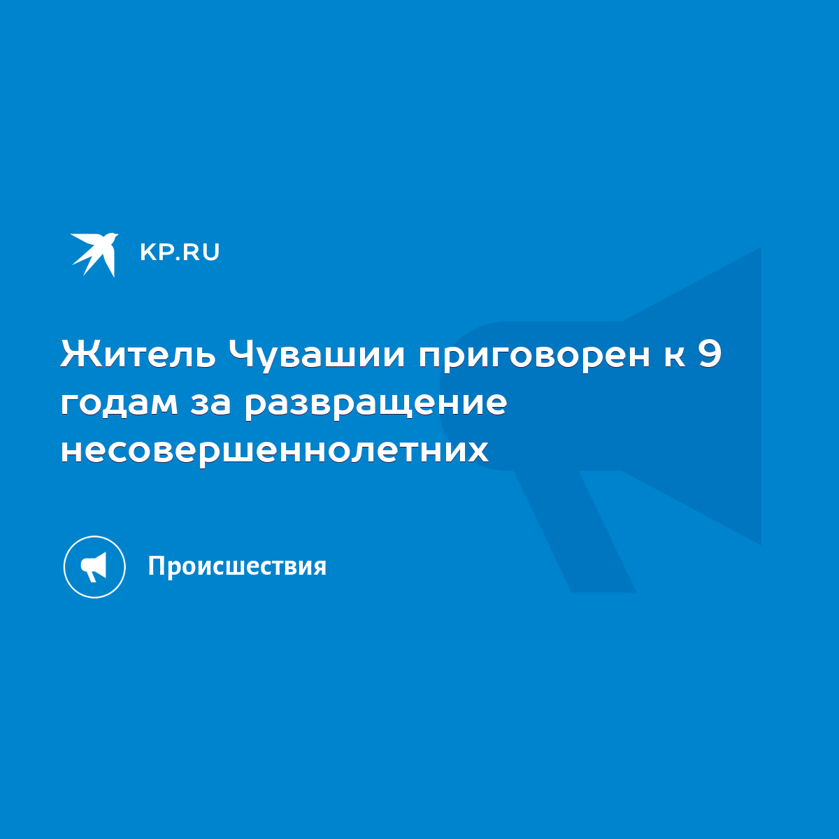 Житель Чувашии приговорен к 9 годам за развращение несовершеннолетних -  KP.RU