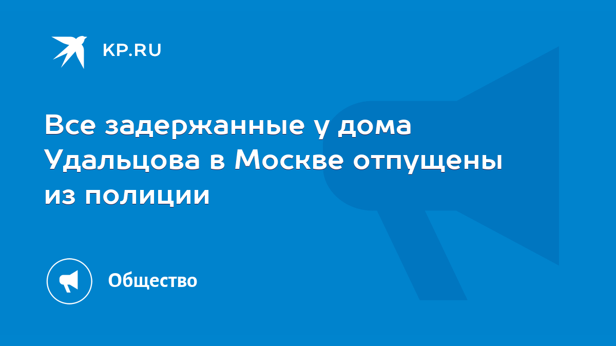 Все задержанные у дома Удальцова в Москве отпущены из полиции - KP.RU