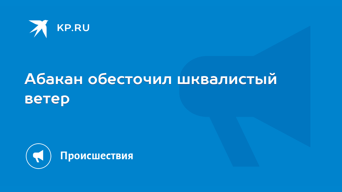 Абакан обесточил шквалистый ветер - KP.RU