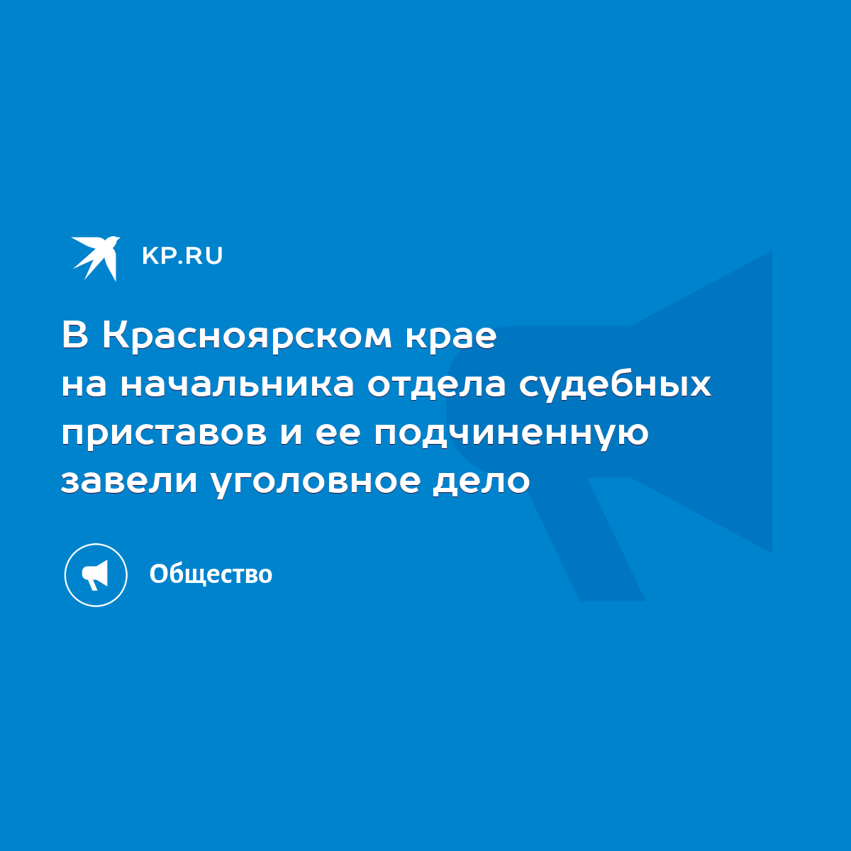 В Красноярском крае на начальника отдела судебных приставов и ее  подчиненную завели уголовное дело - KP.RU