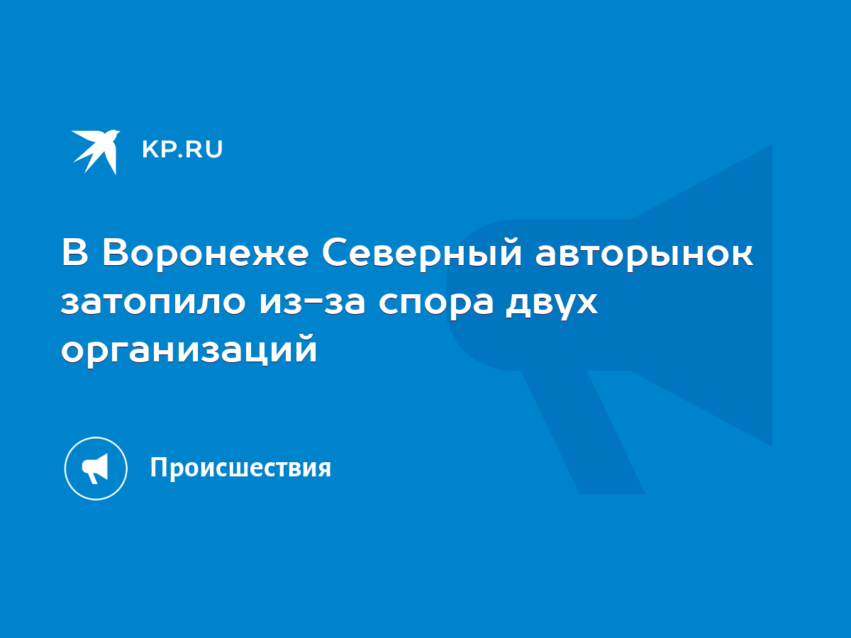 В Воронеже Северный авторынок затопило из-за спора двух организаций - KP.RU