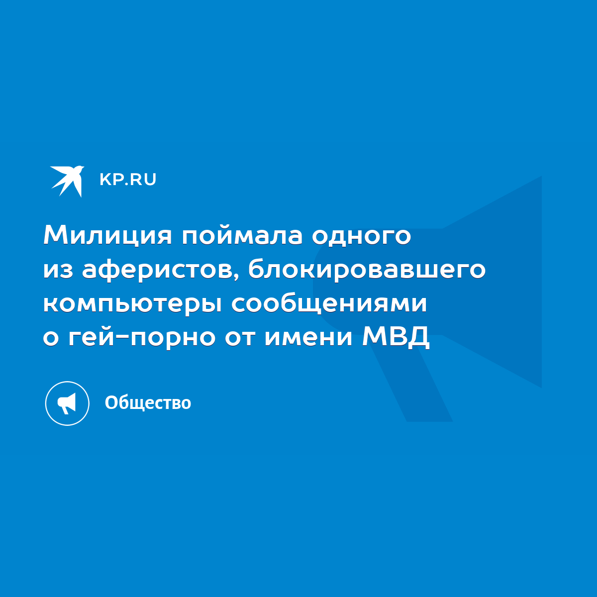 Милиция поймала одного из аферистов, блокировавшего компьютеры сообщениями  о гей-порно от имени МВД - KP.RU