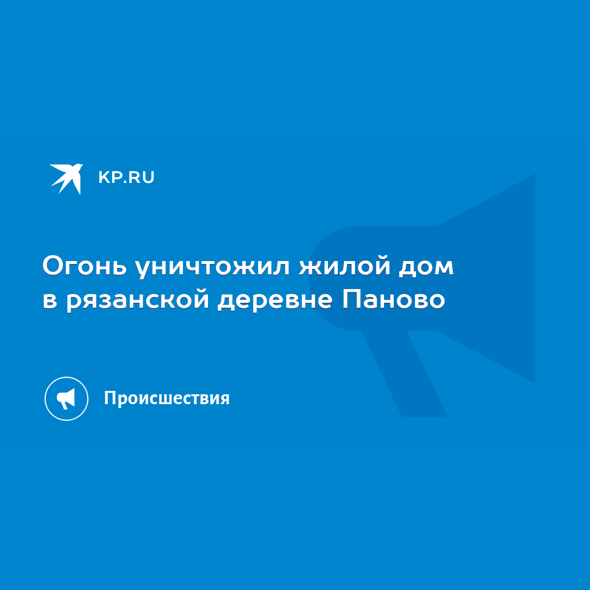 Огонь уничтожил жилой дом в рязанской деревне Паново - KP.RU