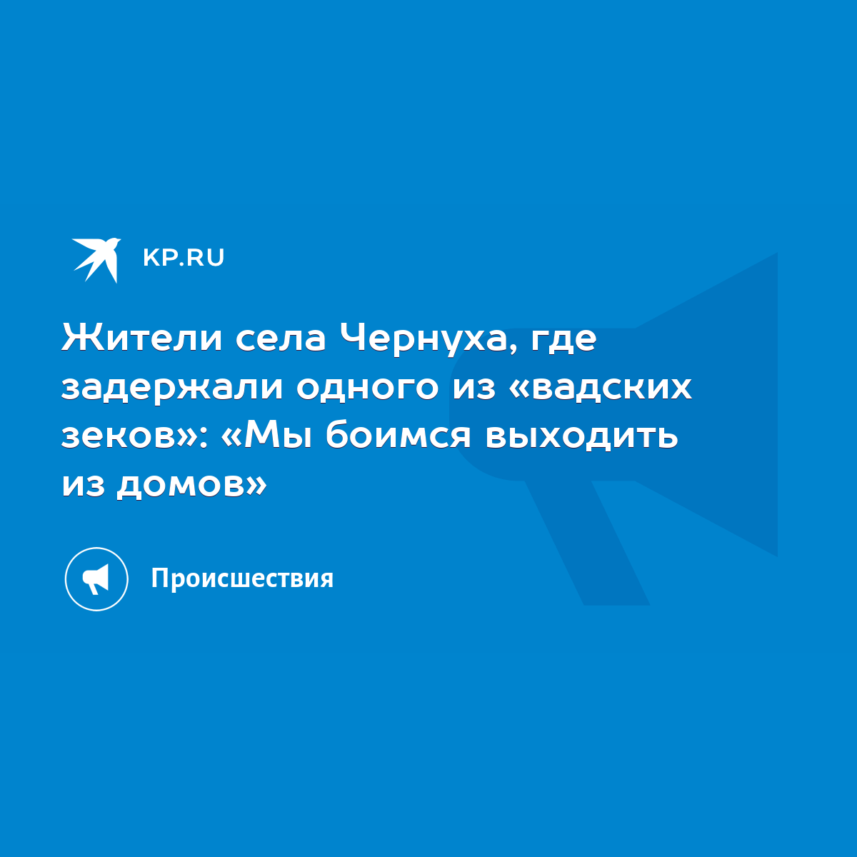 Жители села Чернуха, где задержали одного из «вадских зеков»: «Мы боимся  выходить из домов» - KP.RU