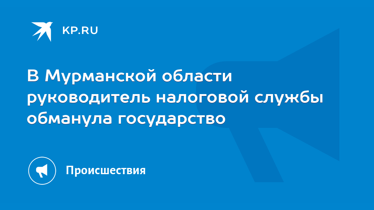 В Мурманской области руководитель налоговой службы обманула государство -  KP.RU