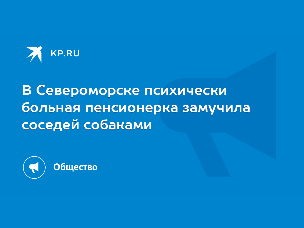 В Североморске психически больная пенсионерка замучила соседей собаками -  KP.RU