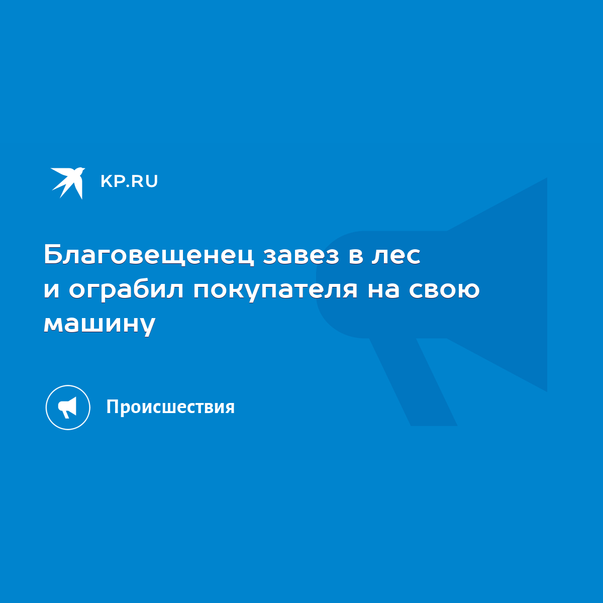 Благовещенец завез в лес и ограбил покупателя на свою машину - KP.RU