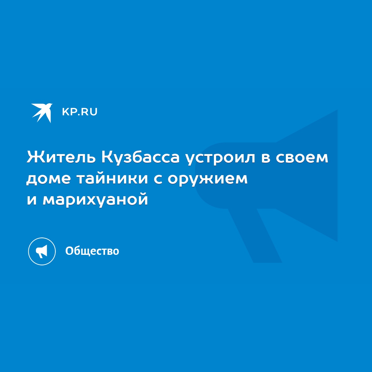 Житель Кузбасса устроил в своем доме тайники с оружием и марихуаной - KP.RU