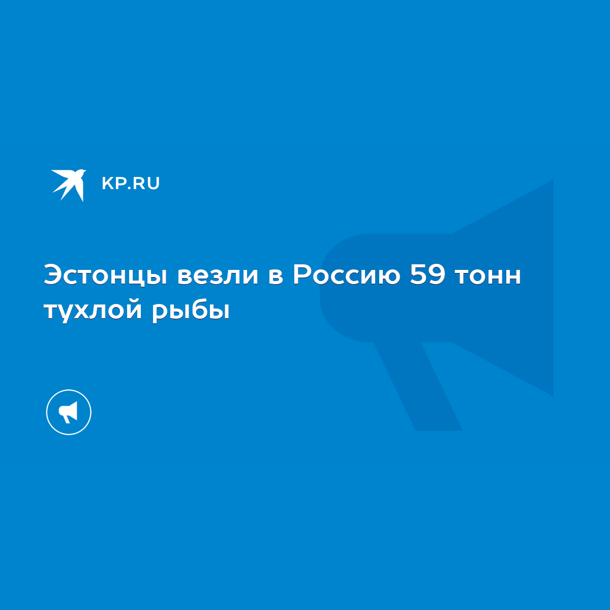 Эстонцы везли в Россию 59 тонн тухлой рыбы - KP.RU