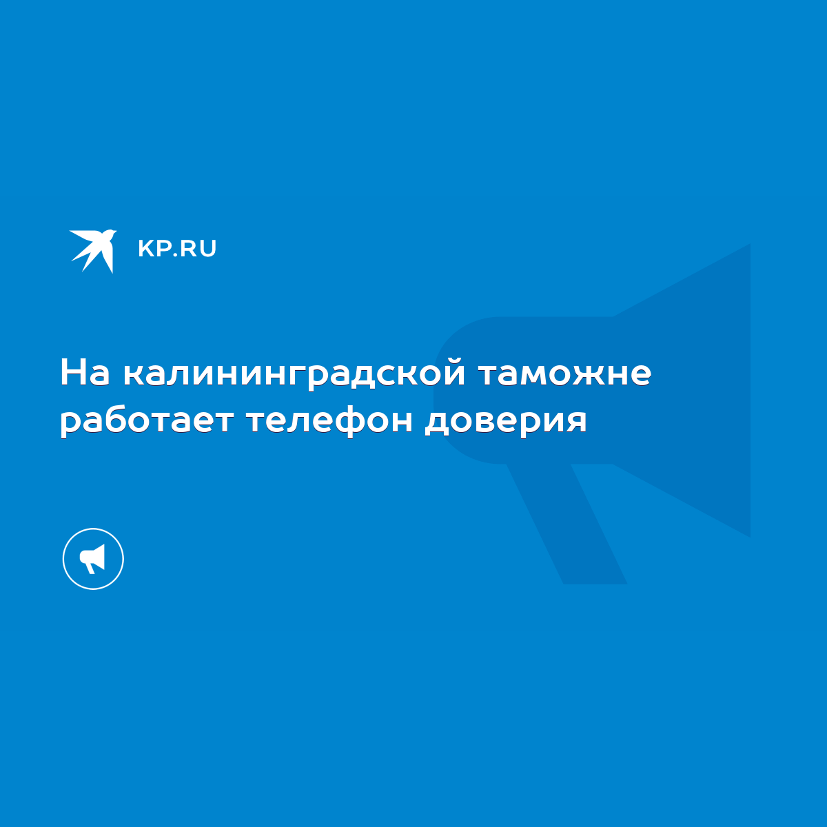 На калининградской таможне работает телефон доверия - KP.RU