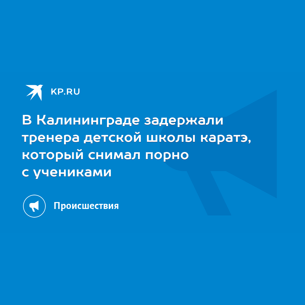 В Калининграде задержали тренера детской школы каратэ, который снимал порно  с учениками - KP.RU