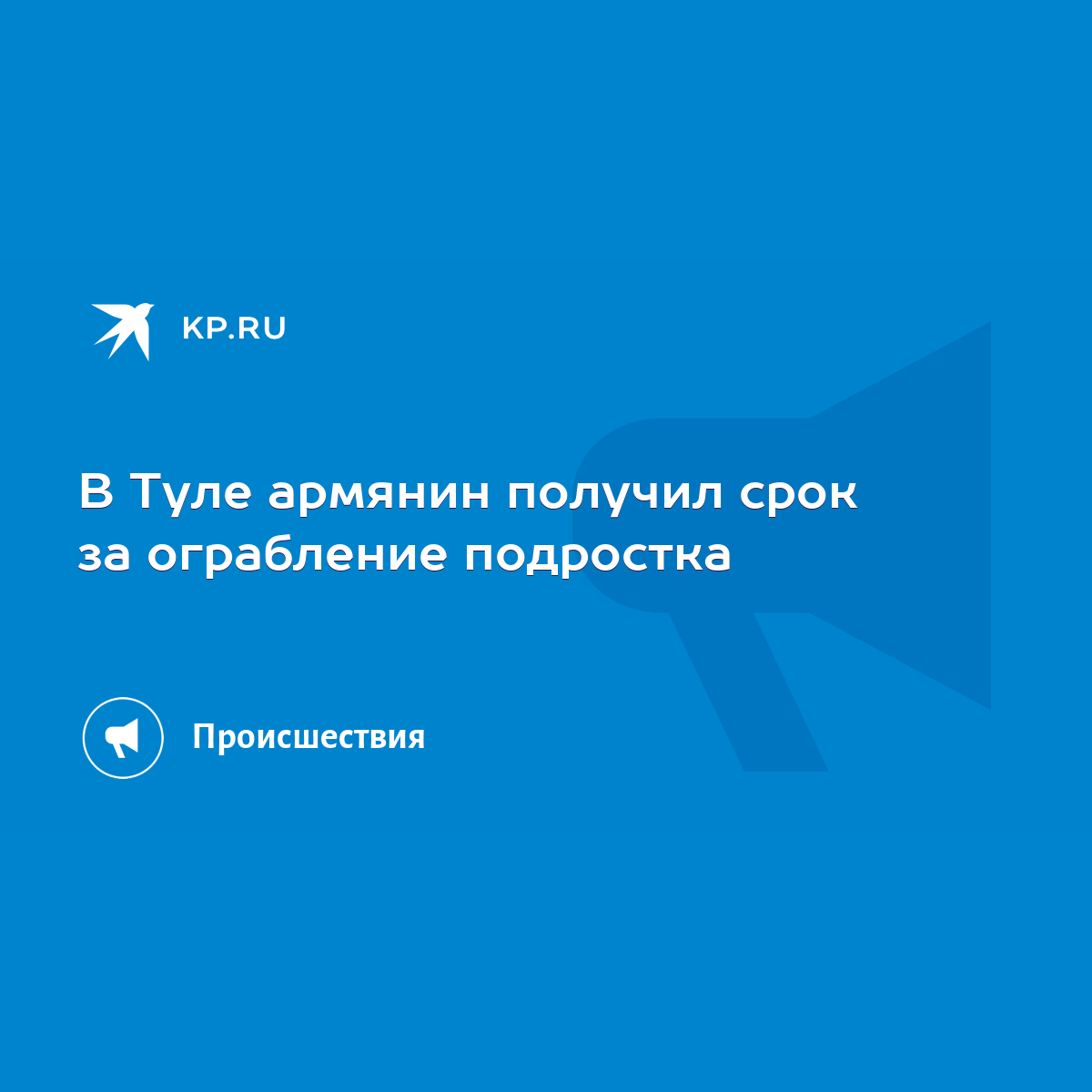 В Туле армянин получил срок за ограбление подростка - KP.RU