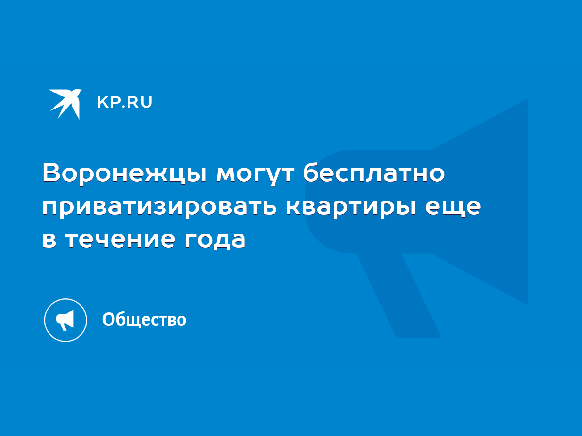 Воронежцы могут бесплатно приватизировать квартиры еще в течение года -  KP.RU