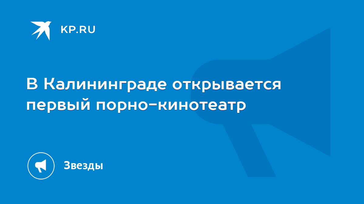 В Калининграде открывается первый порно-кинотеатр - KP.RU