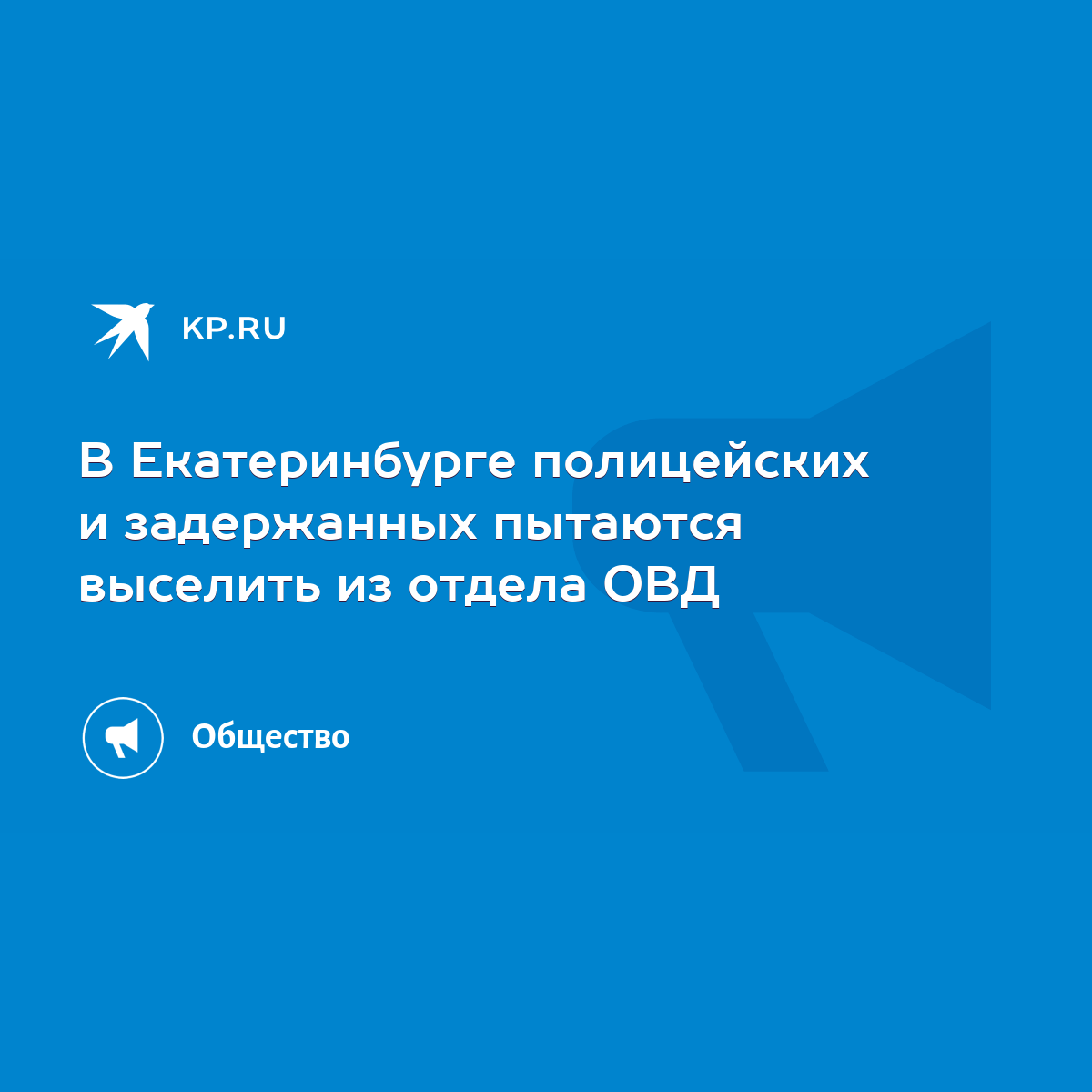 В Екатеринбурге полицейских и задержанных пытаются выселить из отдела ОВД -  KP.RU