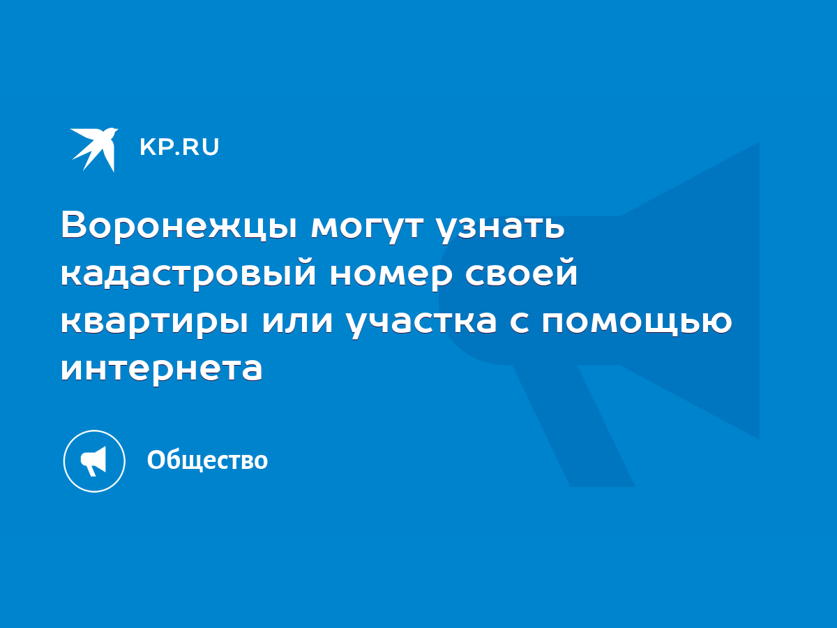 Воронежцы могут узнать кадастровый номер своей квартиры или участка с  помощью интернета - KP.RU