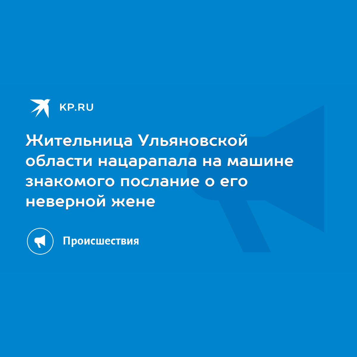 Жительница Ульяновской области нацарапала на машине знакомого послание о  его неверной жене - KP.RU