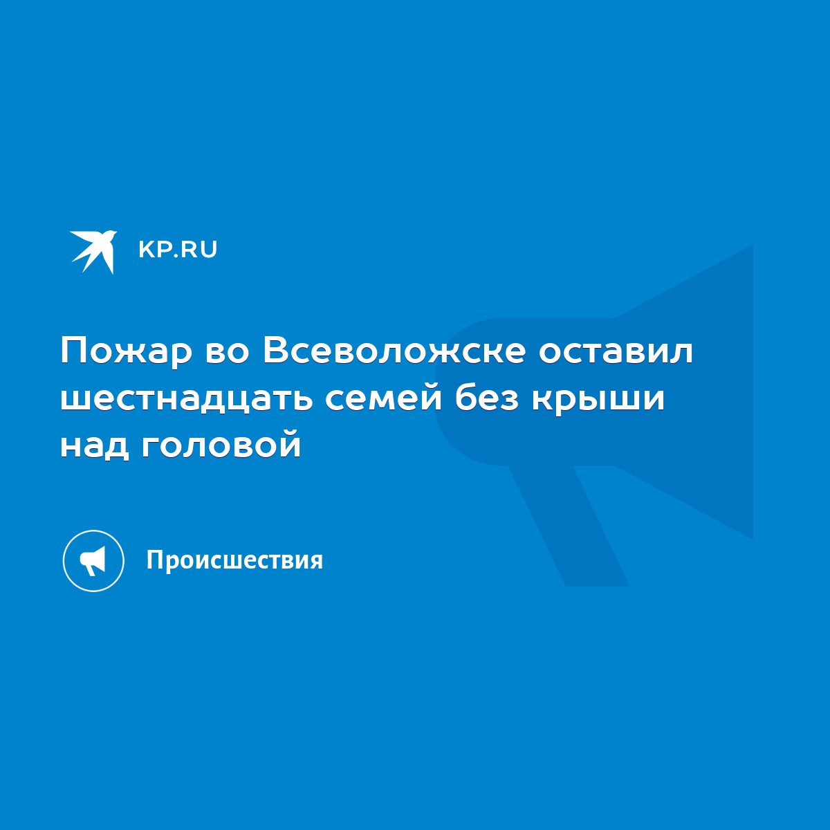 Пожар во Всеволожске оставил шестнадцать семей без крыши над головой - KP.RU