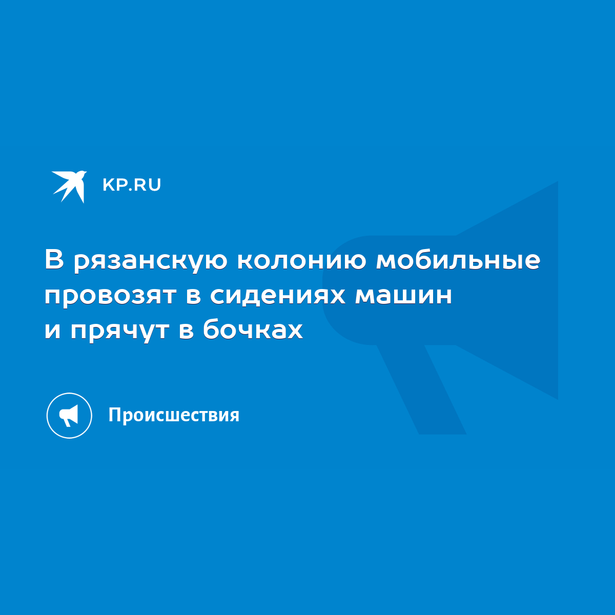 В рязанскую колонию мобильные провозят в сидениях машин и прячут в бочках -  KP.RU