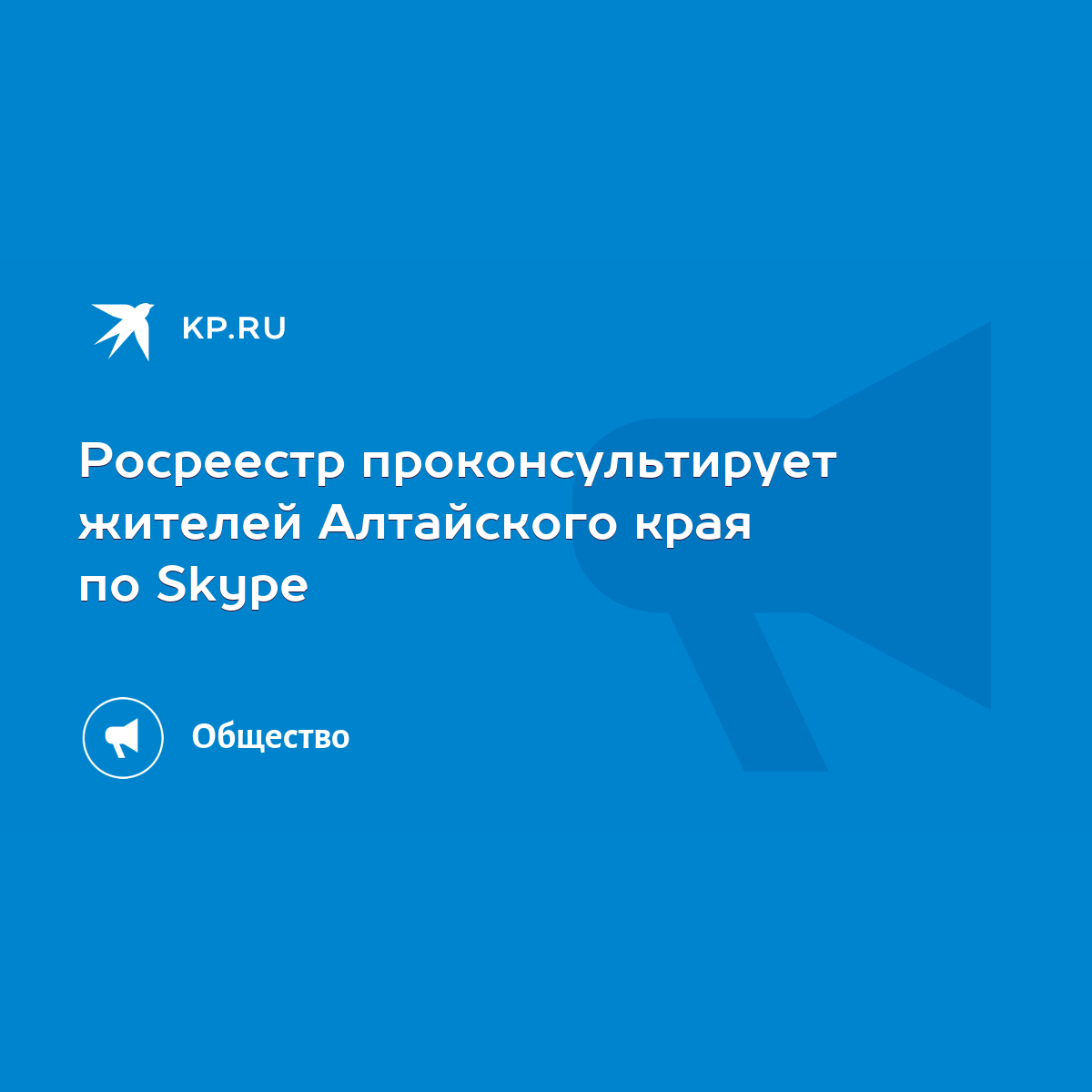 Росреестр проконсультирует жителей Алтайского края по Skype - KP.RU