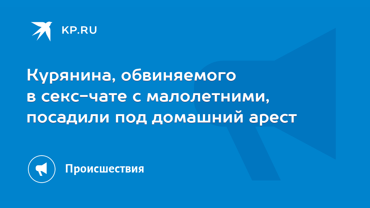 Курянина, обвиняемого в секс-чате с малолетними, посадили под домашний  арест - KP.RU