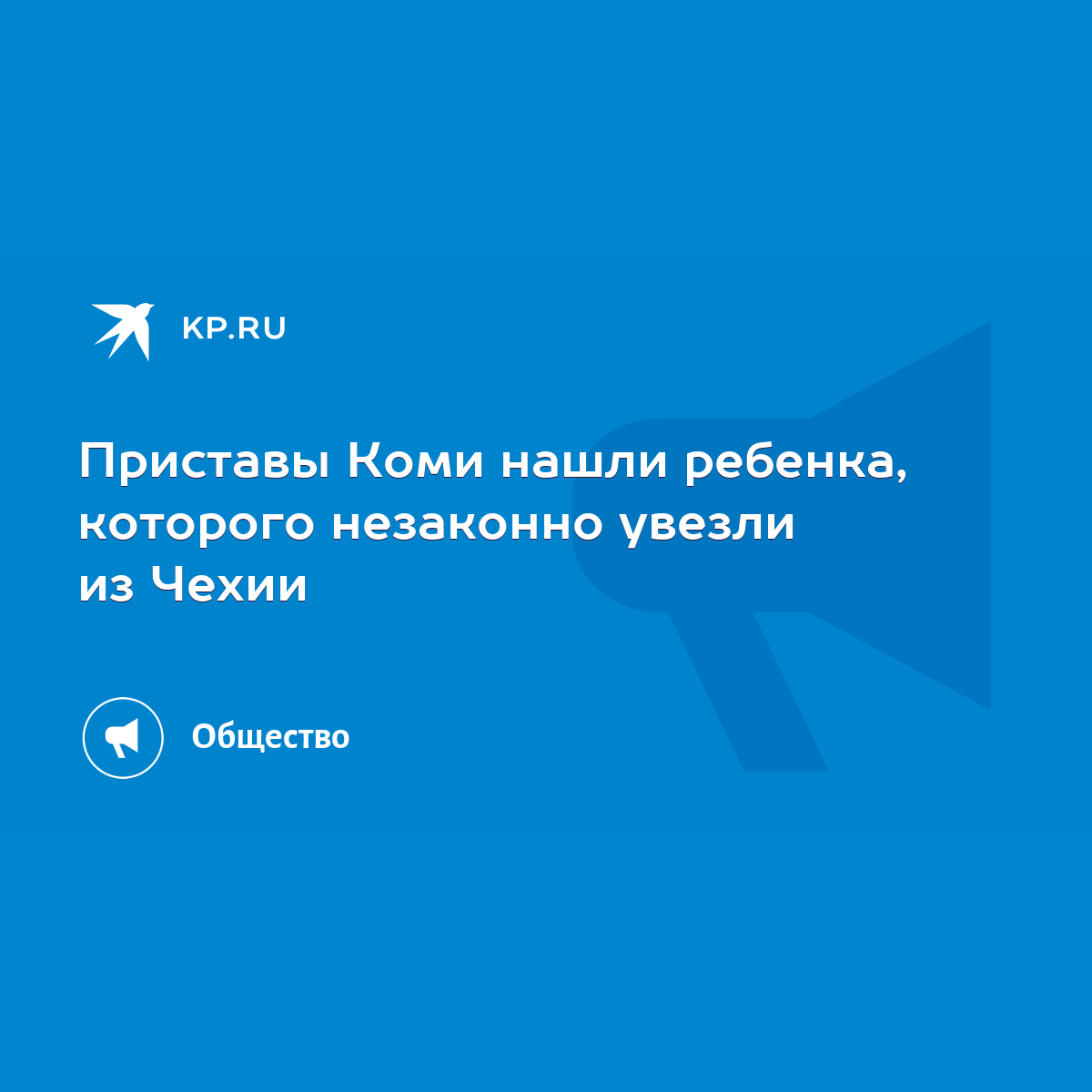 Приставы Коми нашли ребенка, которого незаконно увезли из Чехии - KP.RU