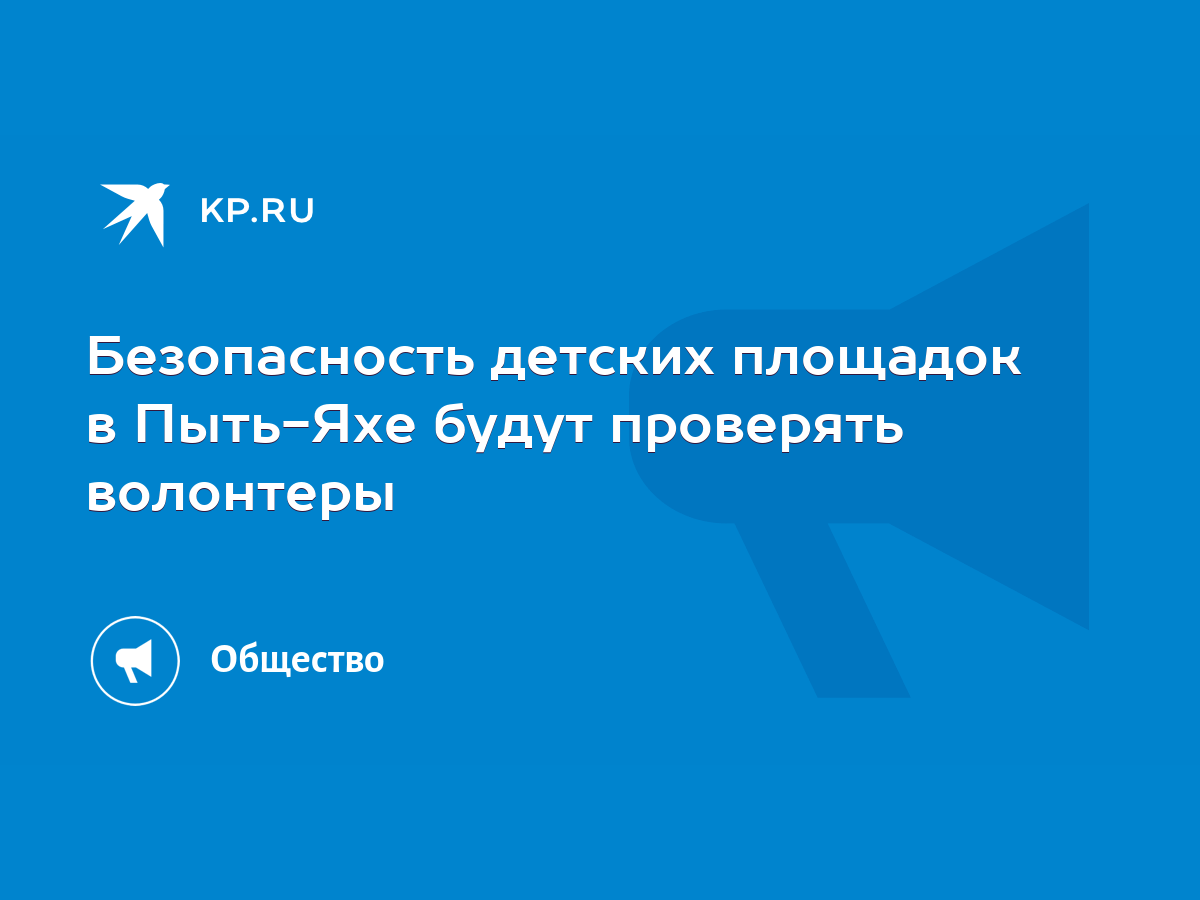 Безопасность детских площадок в Пыть-Яхе будут проверять волонтеры - KP.RU