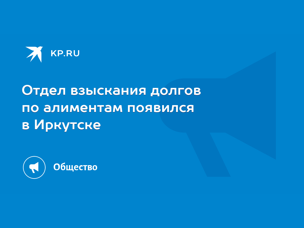 Отдел взыскания долгов по алиментам появился в Иркутске - KP.RU