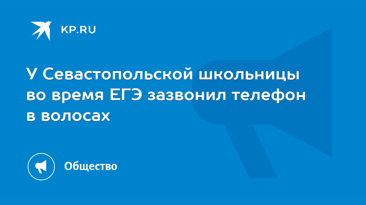 У Севастопольской школьницы во время ЕГЭ зазвонил телефон в волосах - KP.RU