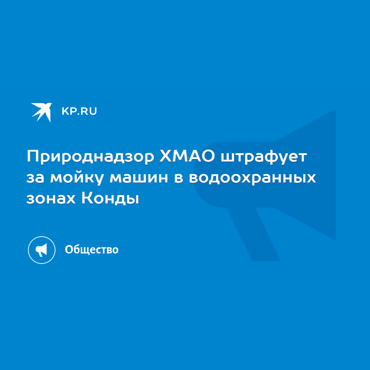 Природнадзор ХМАО штрафует за мойку машин в водоохранных зонах Конды - KP.RU