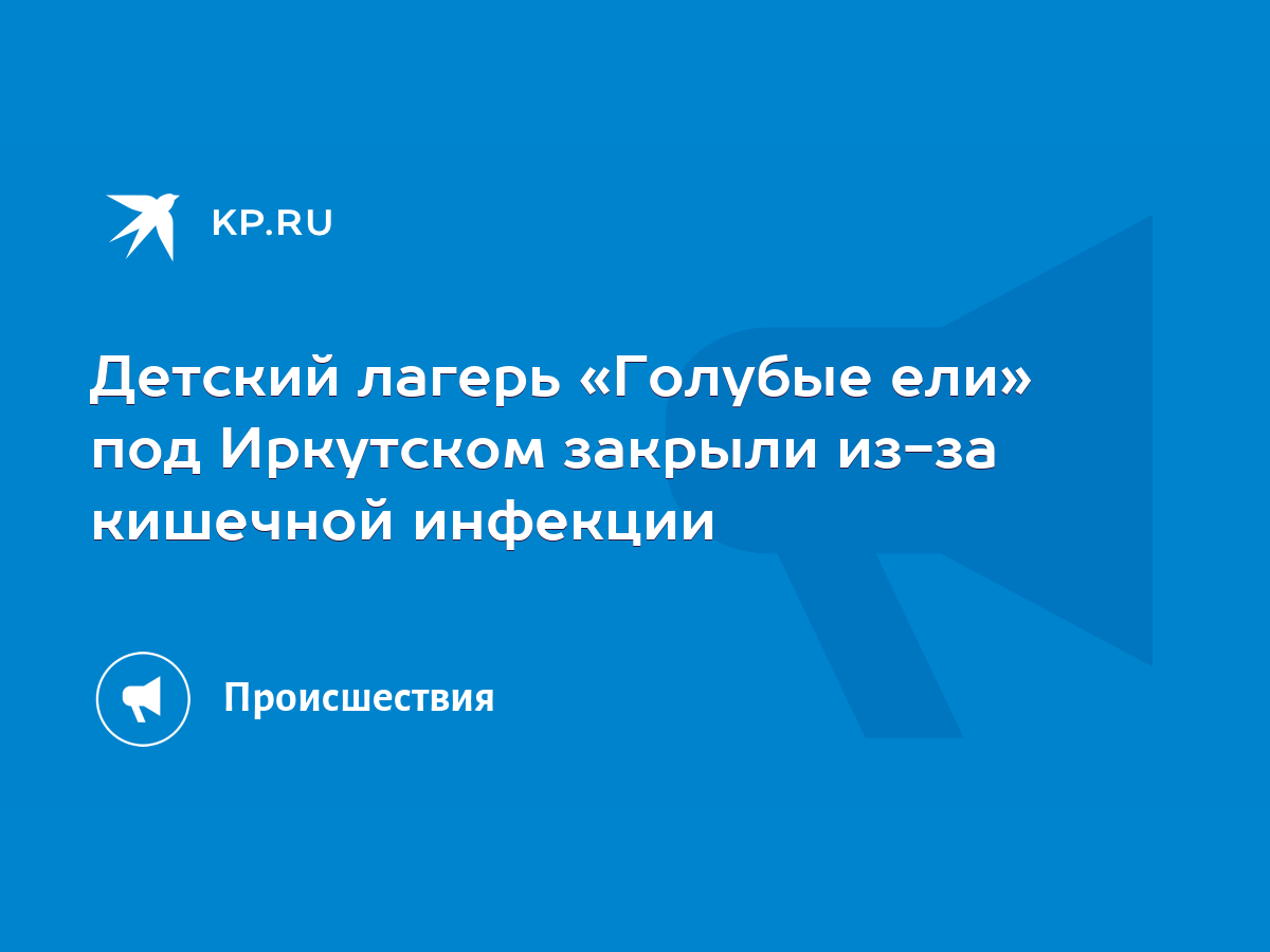 Детский лагерь «Голубые ели» под Иркутском закрыли из-за кишечной инфекции  - KP.RU