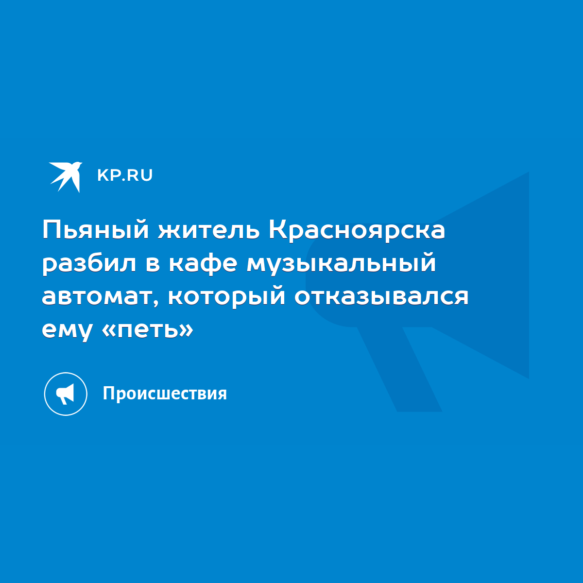 Пьяный житель Красноярска разбил в кафе музыкальный автомат, который  отказывался ему «петь» - KP.RU