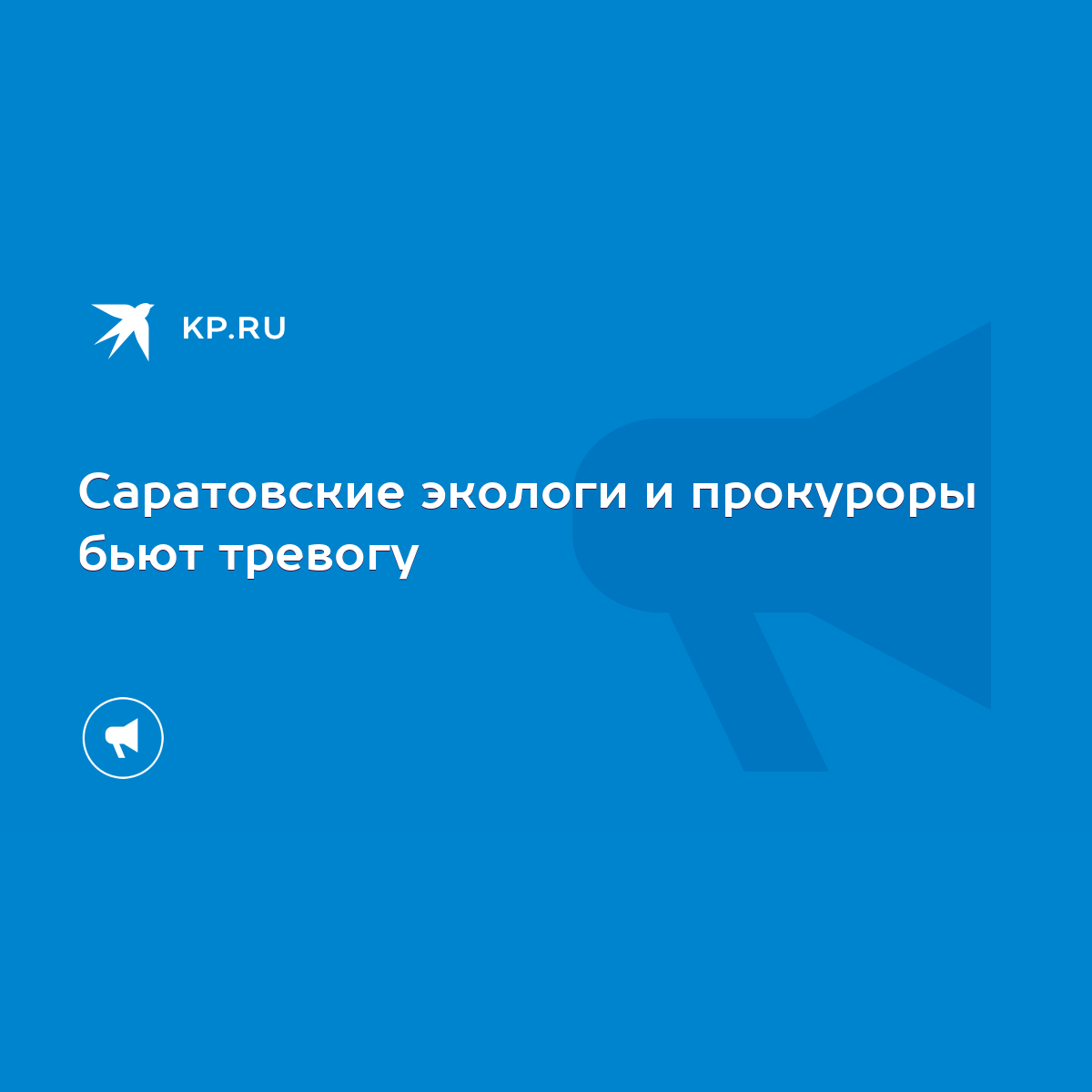 Саратовские экологи и прокуроры бьют тревогу - KP.RU