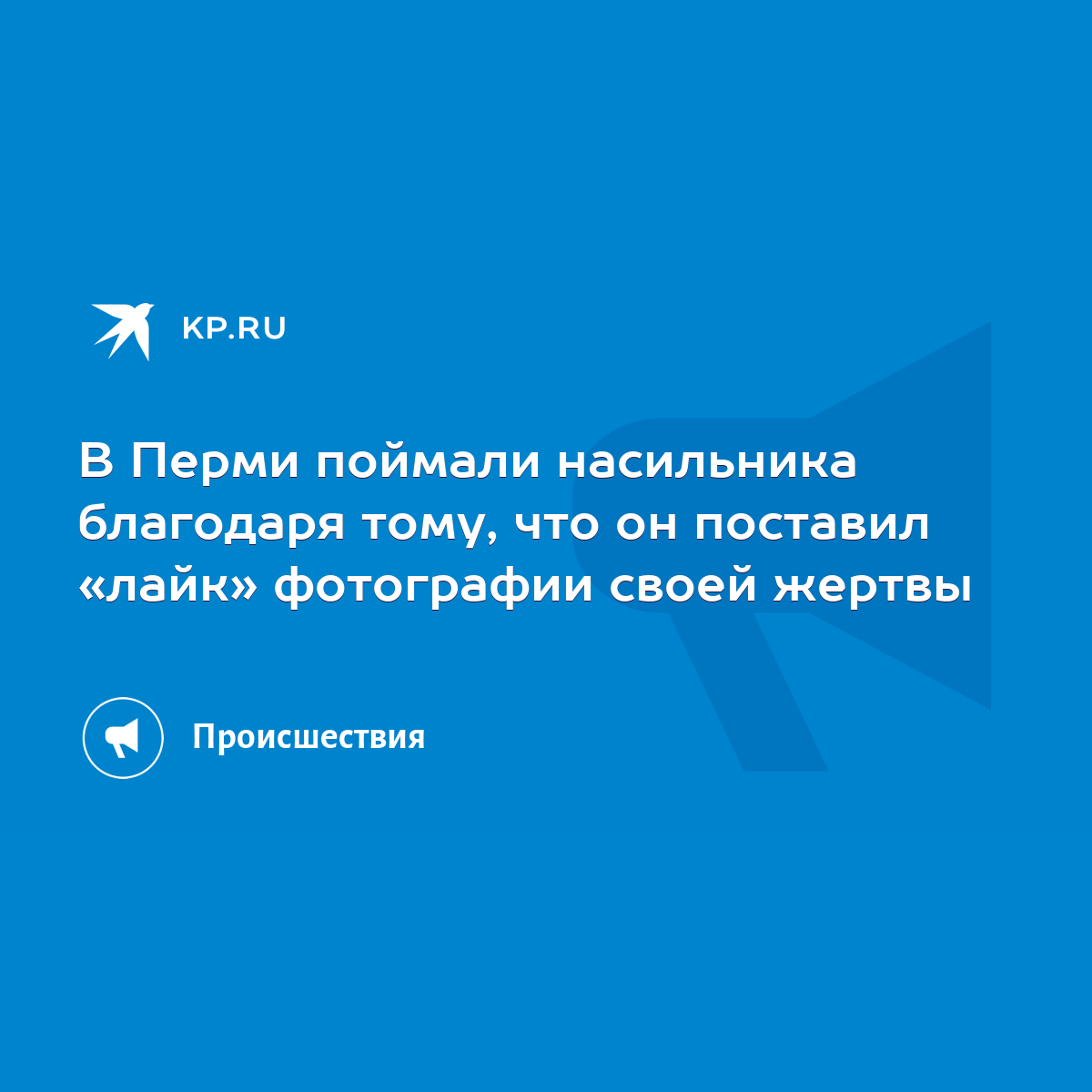 В Перми поймали насильника благодаря тому, что он поставил «лайк»  фотографии своей жертвы - KP.RU