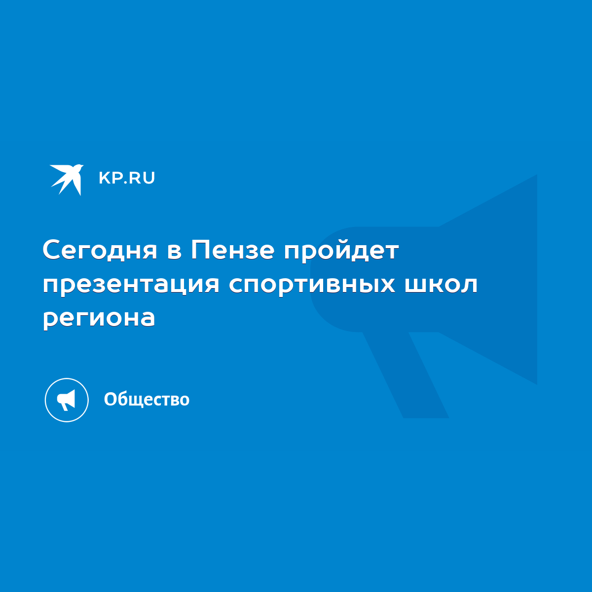 Сегодня в Пензе пройдет презентация спортивных школ региона - KP.RU