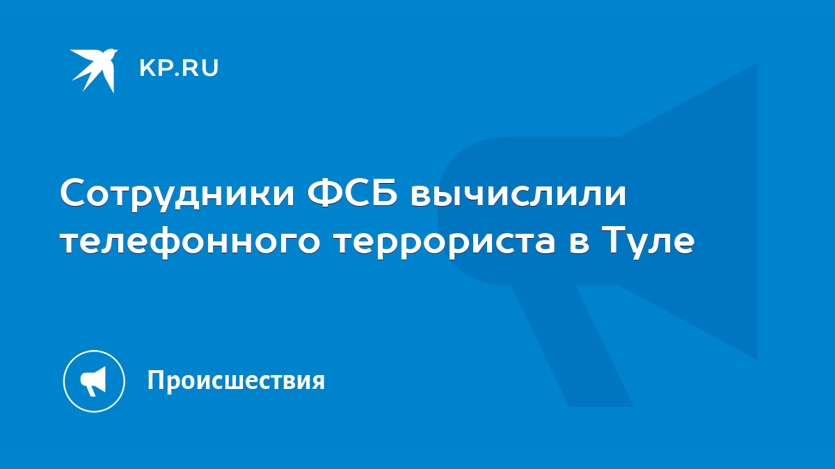 Сотрудники ФСБ вычислили телефонного террориста в Туле - KP.RU