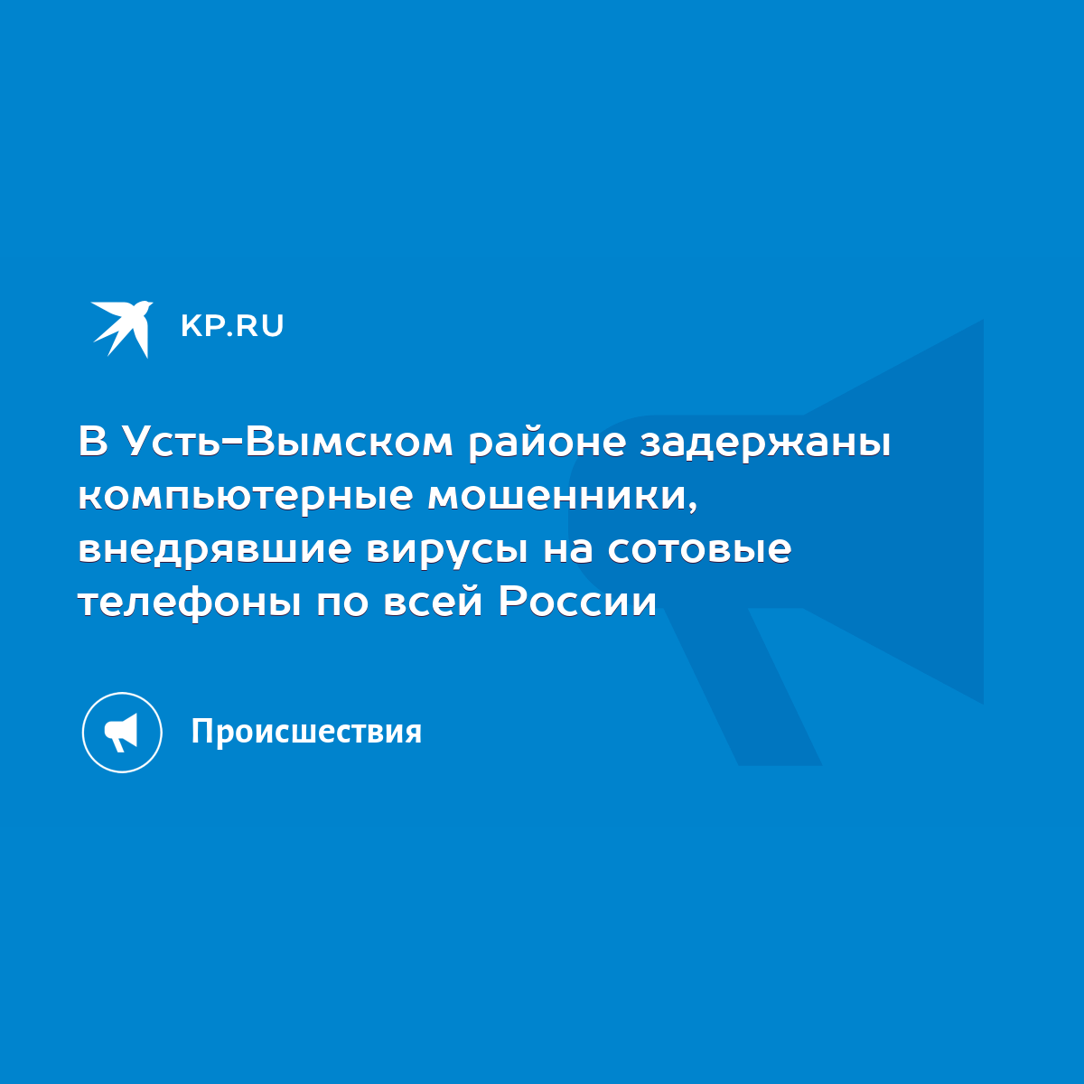 В Усть-Вымском районе задержаны компьютерные мошенники, внедрявшие вирусы  на сотовые телефоны по всей России - KP.RU