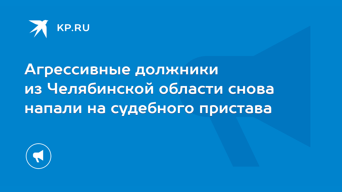 Агрессивные должники из Челябинской области снова напали на судебного  пристава - KP.RU