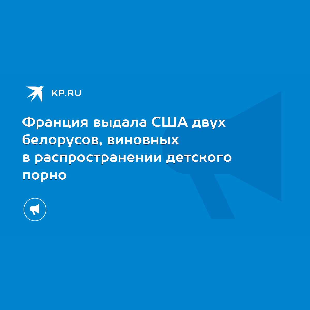 Франция выдала США двух белорусов, виновных в распространении детского  порно - KP.RU