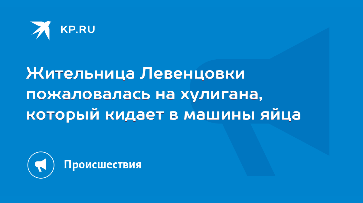 Жительница Левенцовки пожаловалась на хулигана, который кидает в машины яйца  - KP.RU