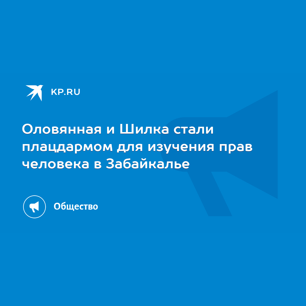 Оловянная и Шилка стали плацдармом для изучения прав человека в Забайкалье  - KP.RU