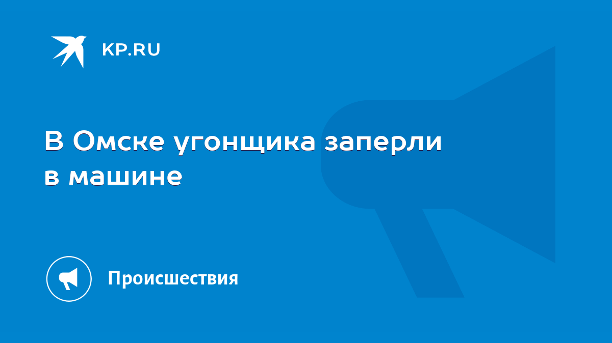 В Омске угонщика заперли в машине - KP.RU