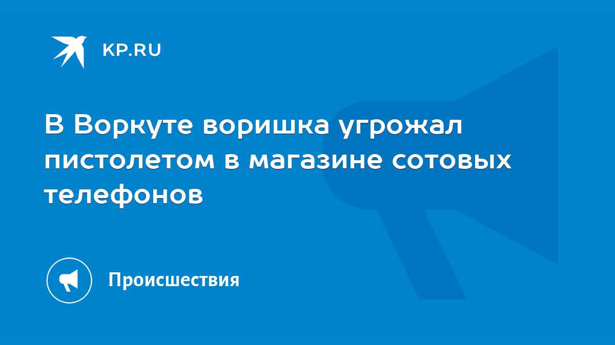 В Воркуте воришка угрожал пистолетом в магазине сотовых телефонов - KP.RU