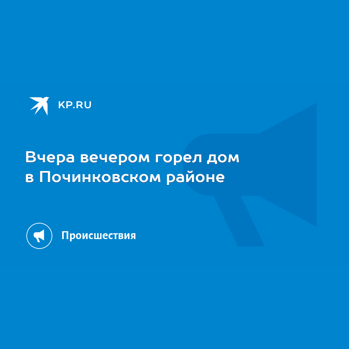 Вчера вечером горел дом в Починковском районе - KP.RU