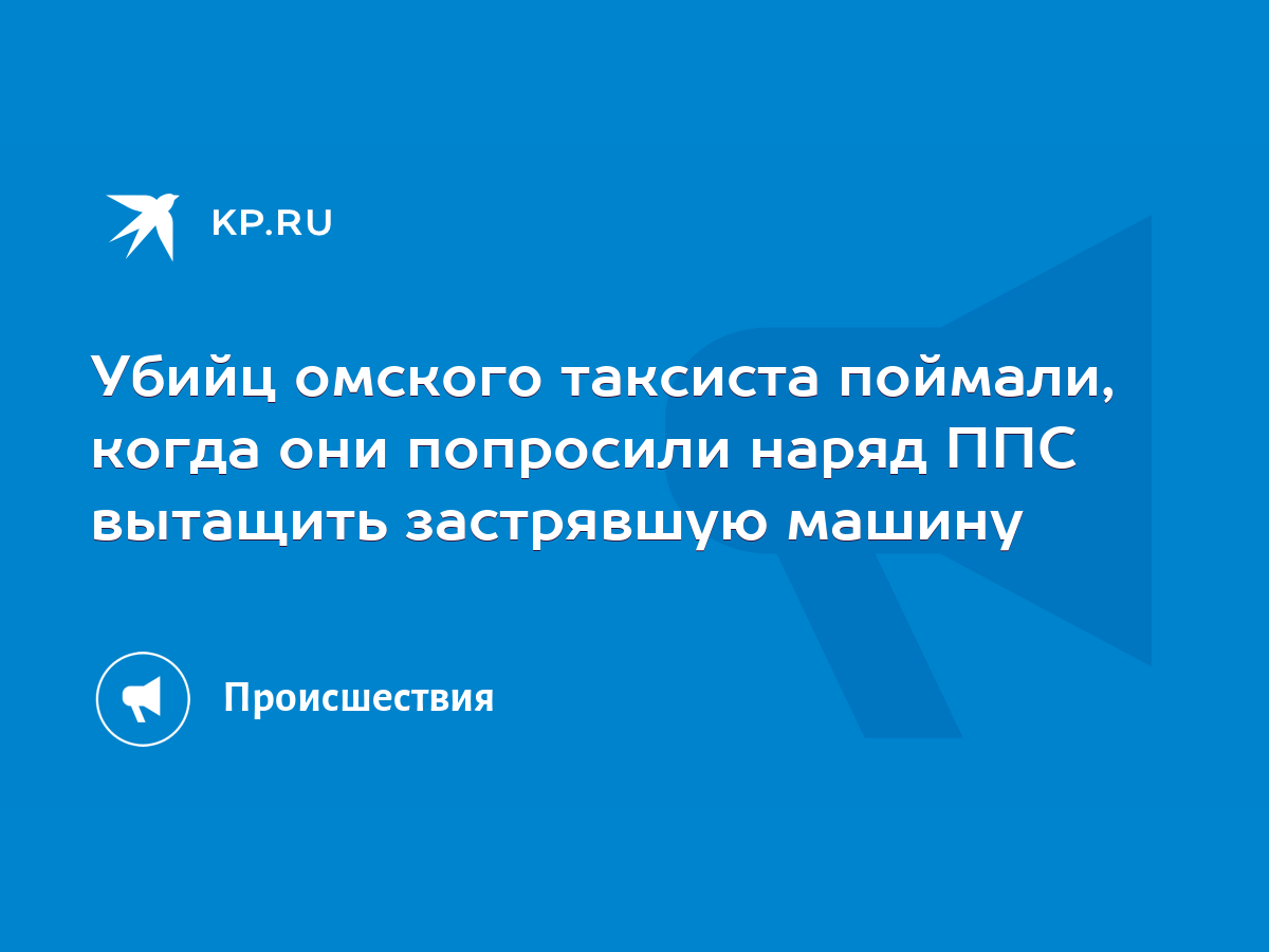 Убийц омского таксиста поймали, когда они попросили наряд ППС вытащить  застрявшую машину - KP.RU