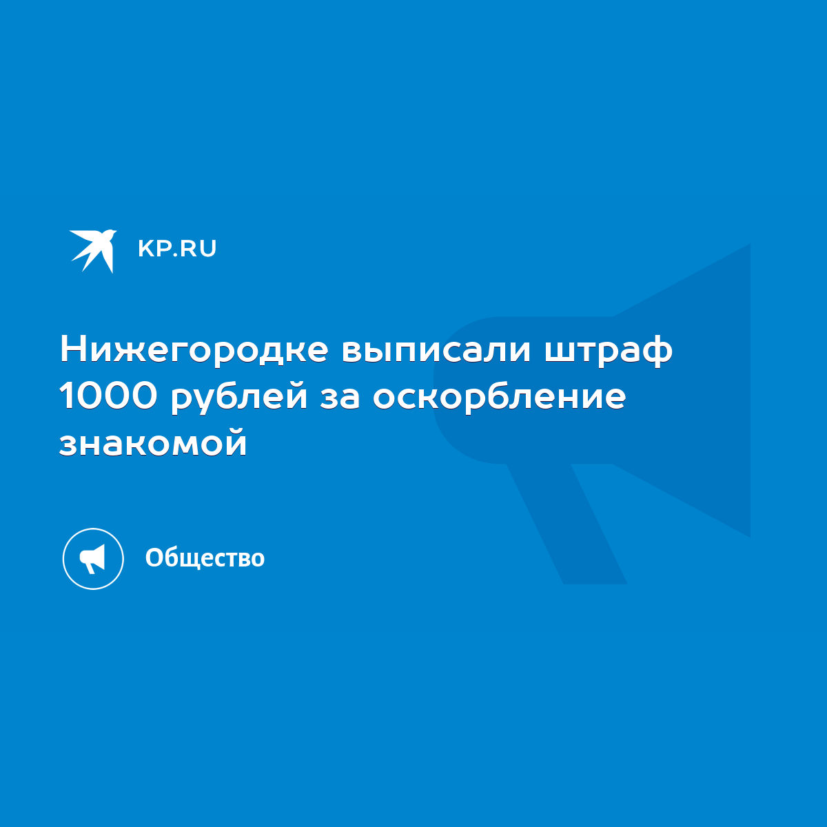 Нижегородке выписали штраф 1000 рублей за оскорбление знакомой - KP.RU