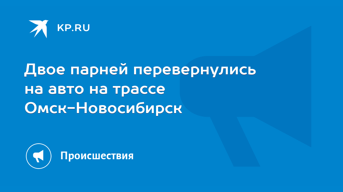 Двое парней перевернулись на авто на трассе Омск-Новосибирск - KP.RU