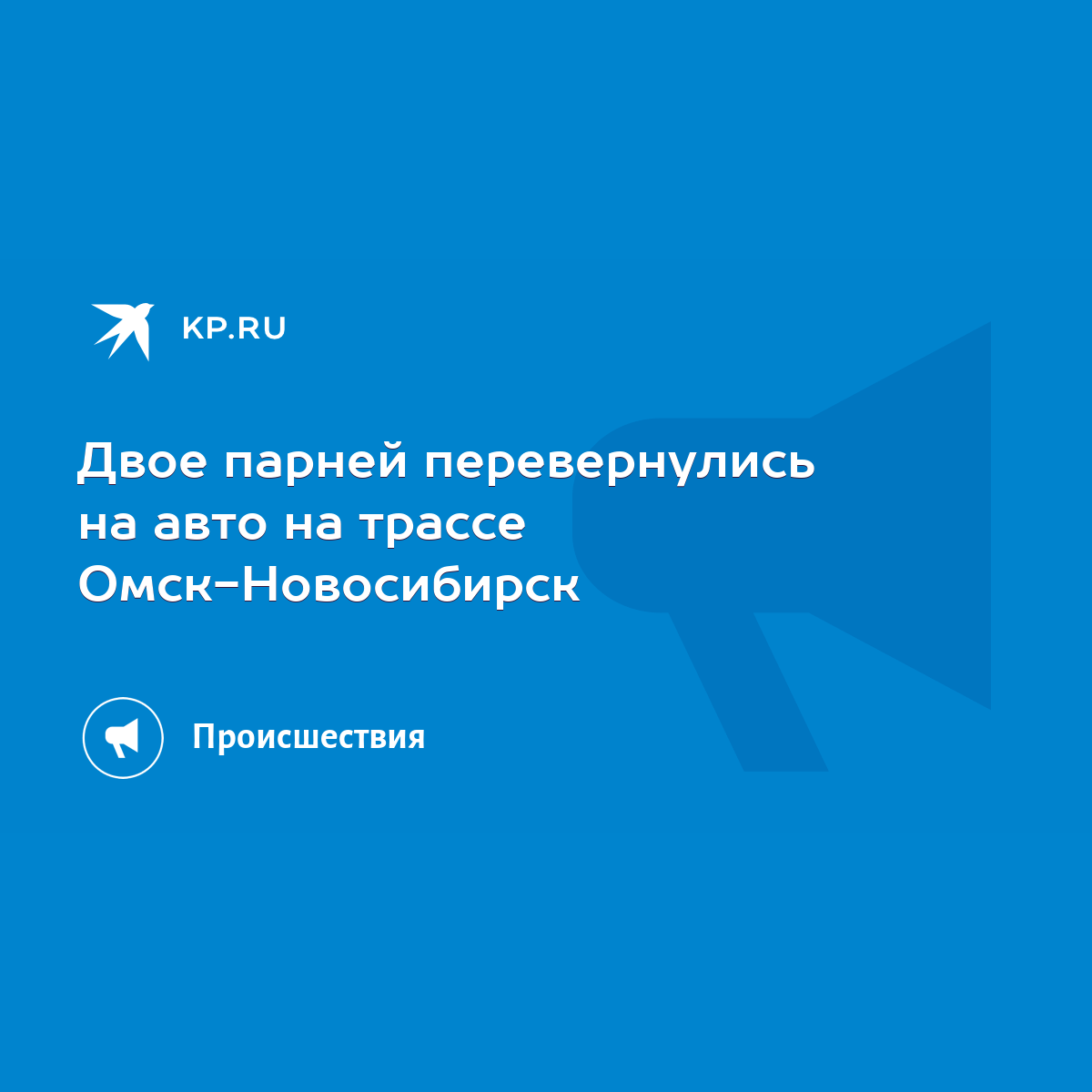 Двое парней перевернулись на авто на трассе Омск-Новосибирск - KP.RU